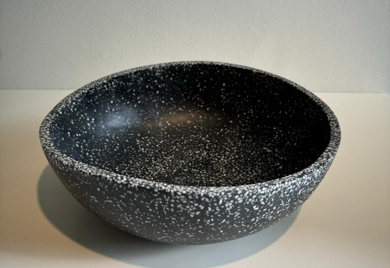 Bowl de Resina Irregualr Grande Marmolina Negro