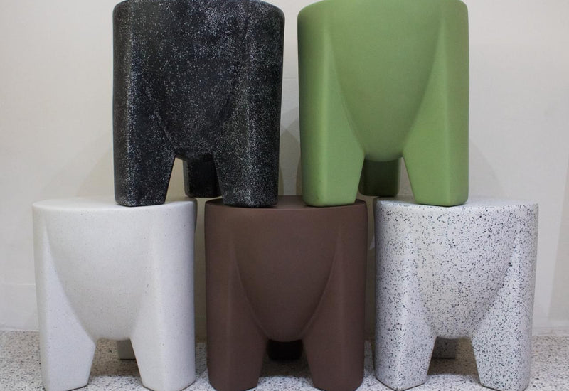 Molca Stool terrazo Gris